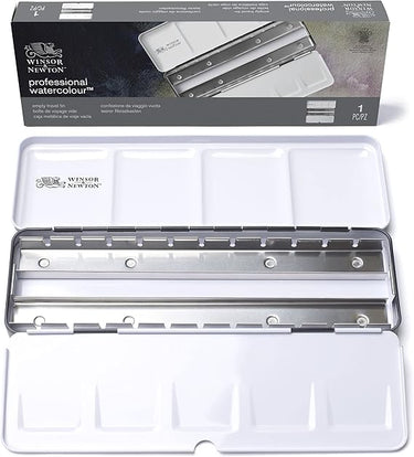 Winsor & Newton Acuarela Profesional - Caja metálica de viaje vacía con 12 huecos
